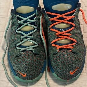Nike Kids' Blue and Orange Sneakers